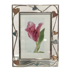 Emage’ Hearts on a Vine Picture Frame Silver Tone 4X6